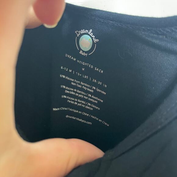 New Dreamland Dream heavy Sleep Sack in Black Sz M medium 6-12M - Picture 7 of 8